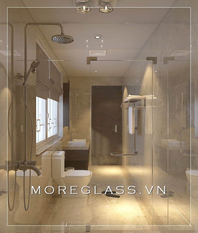 thiết kế phòng tắm kính đẹp